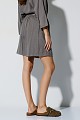 High-waisted linen-look shorts
