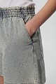 Denim shorts with rhinestones