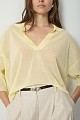 Sweater with 3/4 sleeves and collar