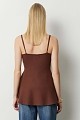 Knitted top with straps