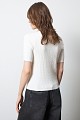 Short sleeves sweater with rhinestones