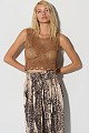 Knitted top with cut-work