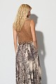 Knitted top with cut-work