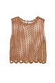 Knitted top with cut-work