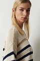 Cardigan din tricot cu dungi