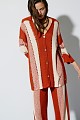 Striped knit set with cut work