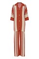 Striped knit set with cut work
