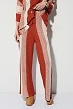 Striped knit set with cut work