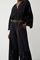 Suede belt with tassel