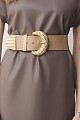 Elasticated belt with buckle