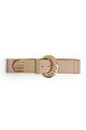 Elasticated belt with buckle