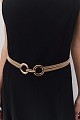 Metal belt with hoops