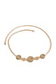 Chain belt with metal shapes