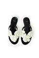 Flip-flops with decorated floral details