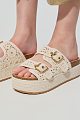 Woven platform sandals