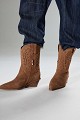 Suede cowboy-style boots