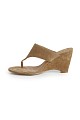 Suede platform with heeled sandal