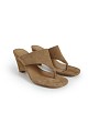 Suede platform with heeled sandal