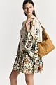 Embossed suede bag