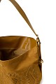 Embossed suede bag