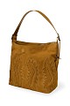 Embossed suede bag