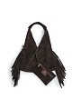 Suede bag with fringes