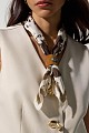 Printed scarf with jewel