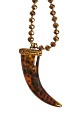 Beaded necklace with horn pendant