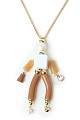 Long necklace with hanging beads