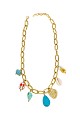 Necklace with hanging charms