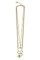 Hanging necklace with chain and charms