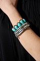 Thick bracelet with stones
