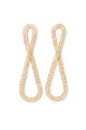 Hanging earrings with rhinestones