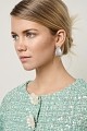 Embossed texture earrings with hear-shape closure