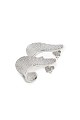 Embossed texture earrings with hear-shape closure