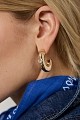 Hoops with heart-shape rhinestone