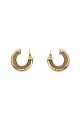 Hoops with heart-shape rhinestone