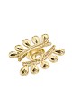 Eye-shape pin with rhinestones