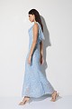 Vestido largo drapeado con lentejuelas - Gold Label