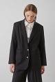 Longline blazer with bejeweled buttons