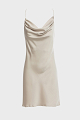 Ντραπέ σατέν μίνι φόρεμα - Gold Label