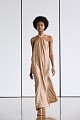Satin maxi dress with knot fastening - Gold Label