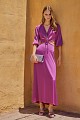Satin midi dress with cut outs