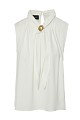 Sleeveless blouse with jewelry