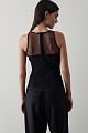 Sleeveless top with sheer detail
