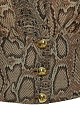 Animal print tailored-waist blouse