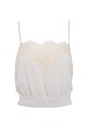 Crop top blouse with lace