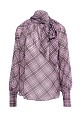 Checkered blouse with bow