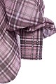 Checkered blouse with bow