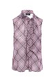 Sleeveless checkered blouse
